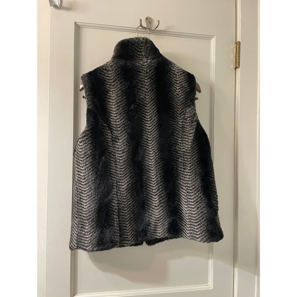 Giacca Reversible Vest Faux Fur Size Medium - Picture 7 of 10
